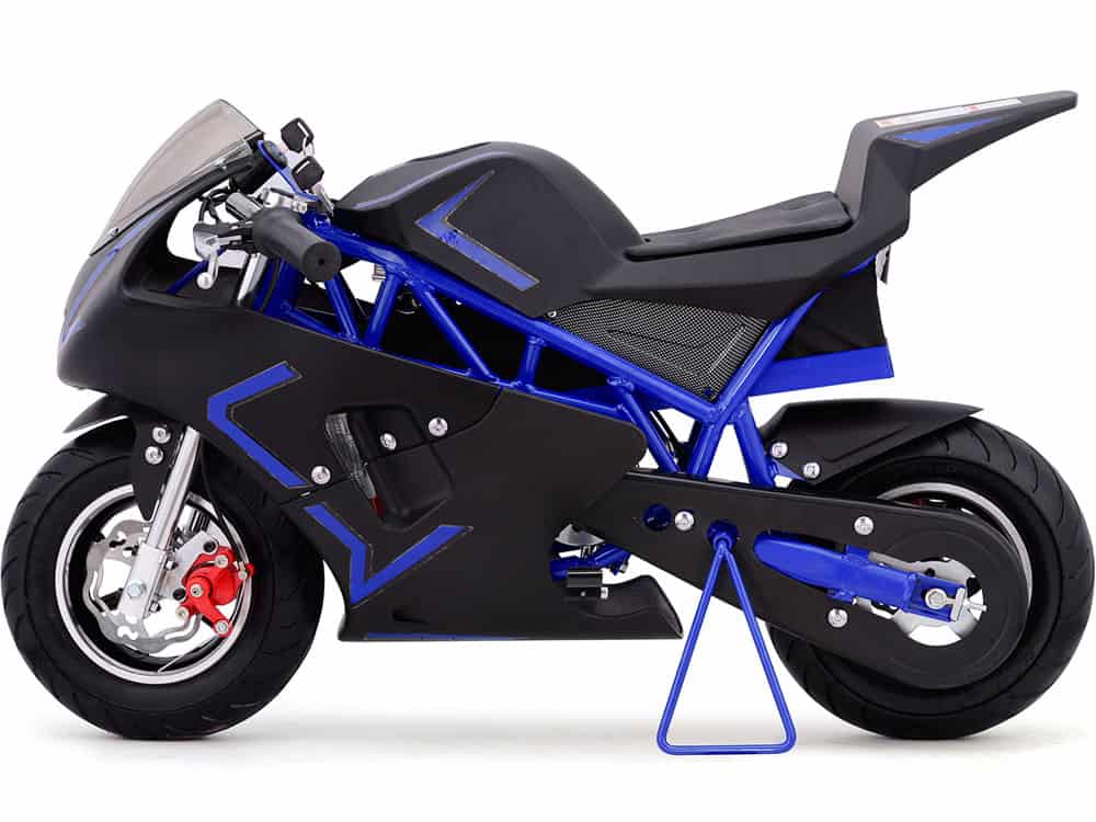 MotoTec Cali 36v Electric Pocket Bike Blue Toy Store Discount