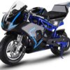 MotoTec 36v 500w Electric Pocket Bike GP Blue_2