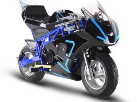 MotoTec Gas Pocket Bike GP 33cc 2-Stroke Blue