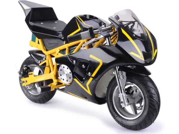 MotoTec 36v 500w Electric Pocket Bike GP Yellow