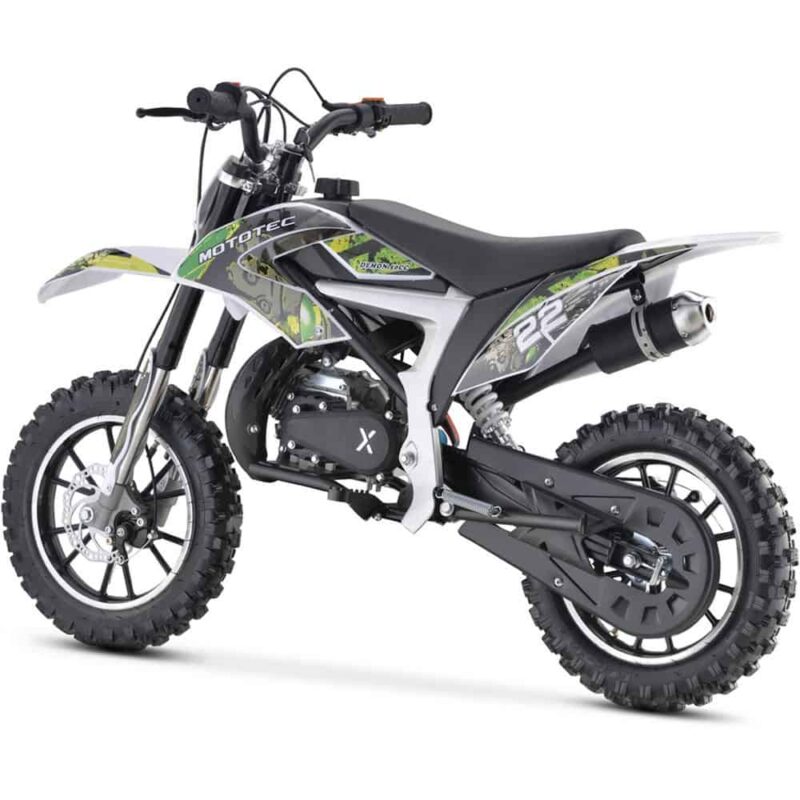 MotoTec 50cc Demon Kids Gas Dirt Bike Green_2