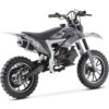 MotoTec 50cc Demon Kids Gas Dirt Bike White_2