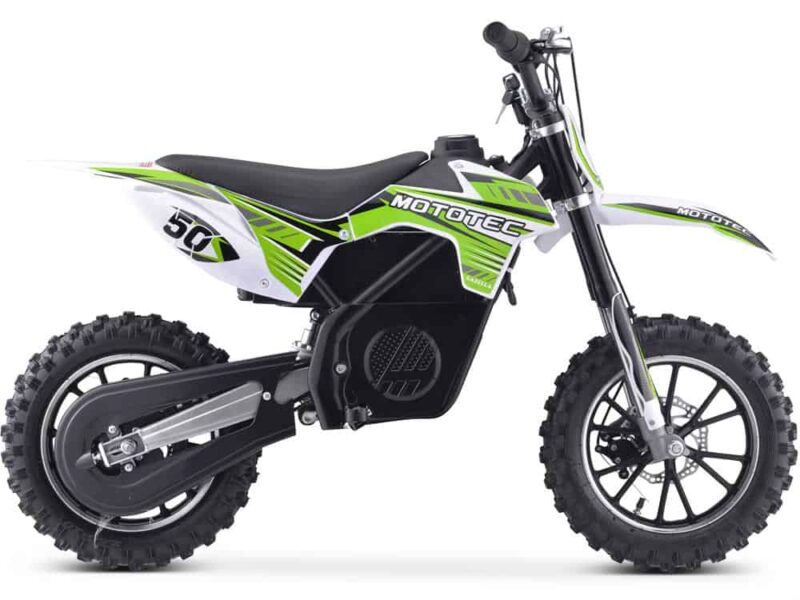 MotoTec 24v 500w Gazella Electric Dirt Bike Green_2