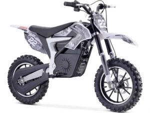 MotoTec 36v 500w Demon Electric Dirt Bike Lithium White