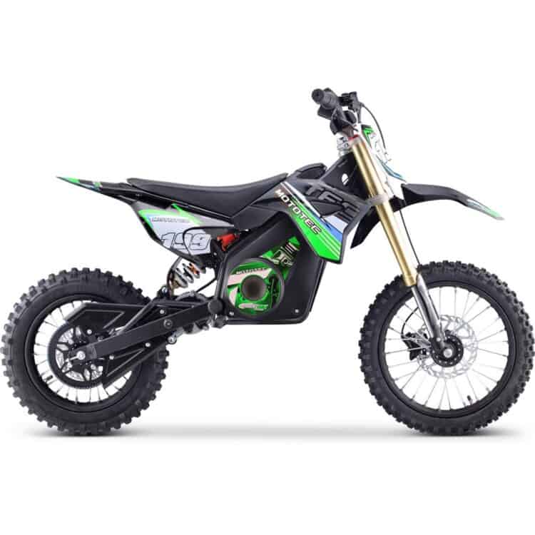 MotoTec 48v Pro Electric Dirt Bike 1500w Lithium Green - Toy Store Discount