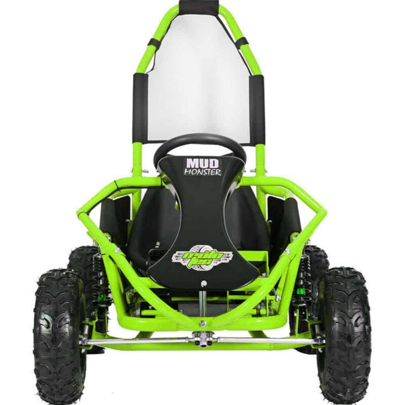 MotoTec Mud Monster Kids Electric 48v 1000w Go Kart Full Suspension Green_4