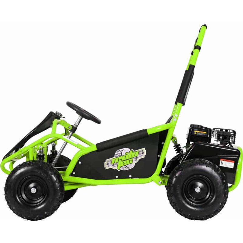 MotoTec Mud Monster Kids Gas Powered 98cc Go Kart Full Suspension Green_5