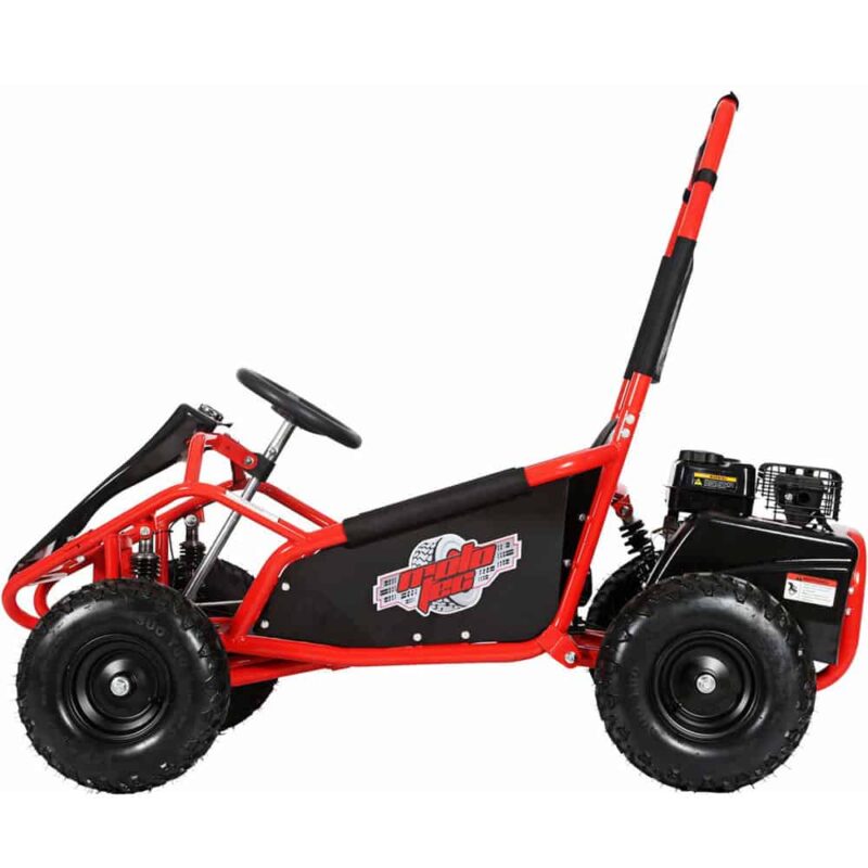MotoTec Mud Monster Kids Gas Powered 98cc Go Kart Full Suspension Red_5
