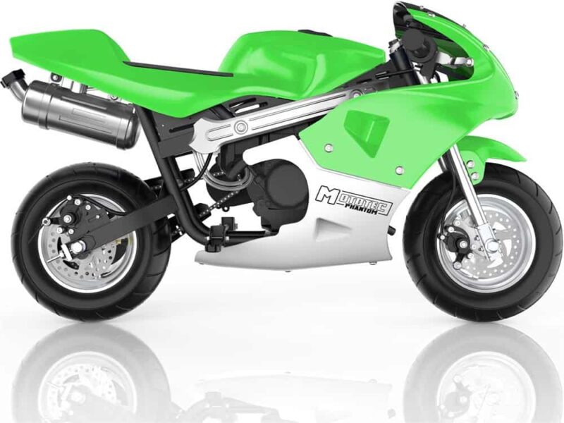 MotoTec Phantom Gas Pocket Bike 49cc 2-Stroke Green_4