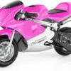MotoTec Phantom Gas Pocket Bike 49cc 2-Stroke Pink_2