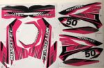 MotoTec Dirt Bike Gazzela Sticker Kit Pink