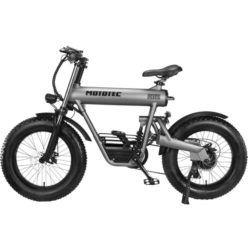 MotoTec Roadster 48v 500w Lithium Electric Bicycle Grey_3