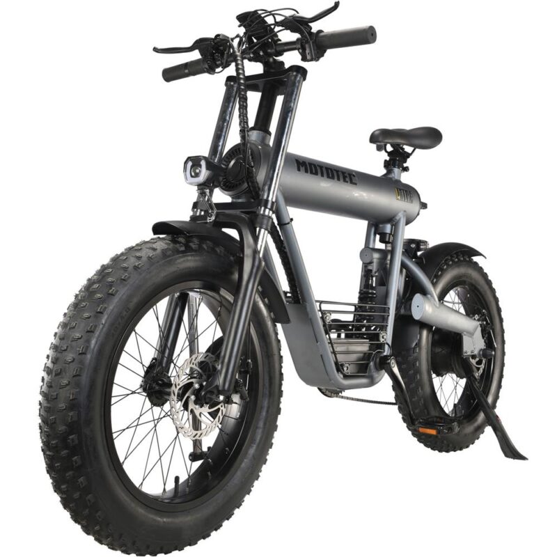 MotoTec Roadster 48v 500w Lithium Electric Bicycle Grey_6
