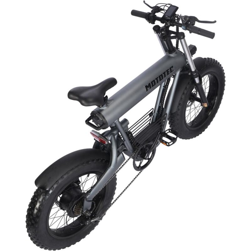 MotoTec Roadster 48v 500w Lithium Electric Bicycle Grey_8