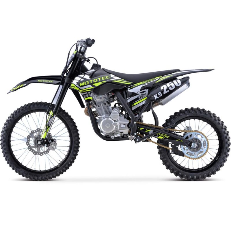 MotoTec X5 250cc 4-Stroke Gas Dirt Bike Black_4