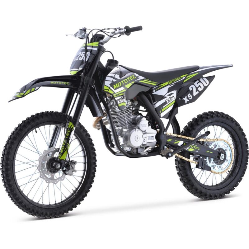 MotoTec X5 250cc 4-Stroke Gas Dirt Bike Black_5