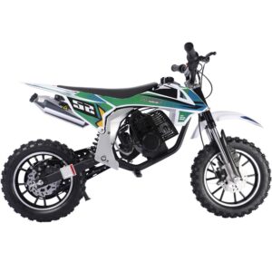 MotoTec Warrior 52cc 2-Stroke Kids Gas Dirt Bike Green