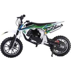 MotoTec Warrior 52cc 2-Stroke Kids Gas Dirt Bike Green_2