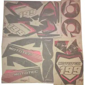 MotoTec 48v Pro Dirt Bike Sticker Kit-Pink