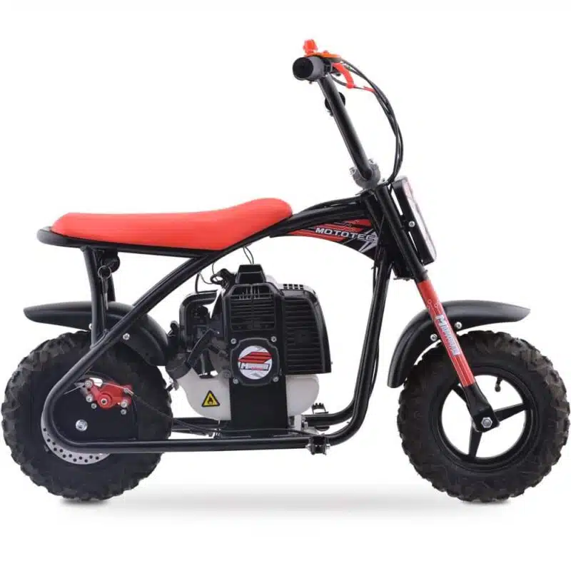 MotoTec Bandit 52cc 2-Stroke Kids Gas Mini Bike Red_2