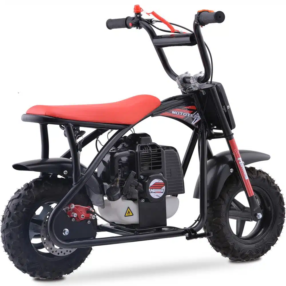 MotoTec Bandit 52cc 2-Stroke Kids Gas Mini Bike Red_4