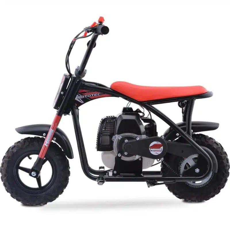 MotoTec Bandit 52cc 2-Stroke Kids Gas Mini Bike Red_6