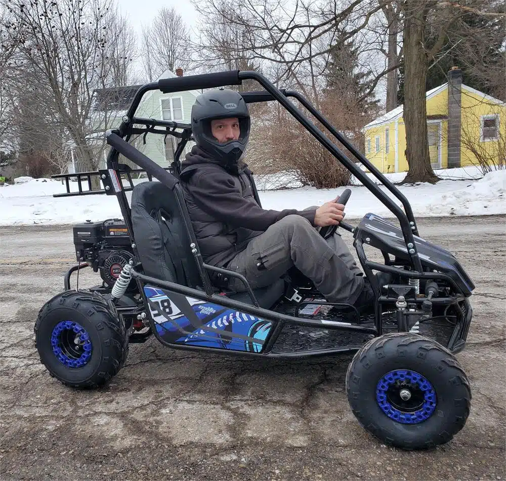MotoTec Mud Monster XL 212cc 2 Seat Go Kart Full Suspension Blue1