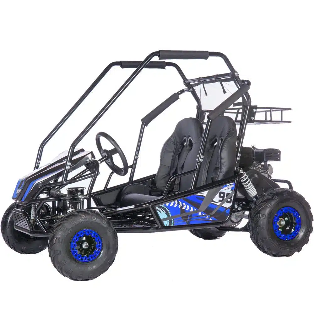 MotoTec Mud Monster XL 212cc 2 Seat Go Kart Full Suspension Blue_3