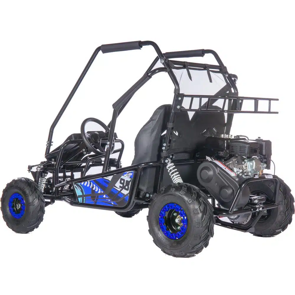 MotoTec Mud Monster XL 212cc 2 Seat Go Kart Full Suspension Blue_5