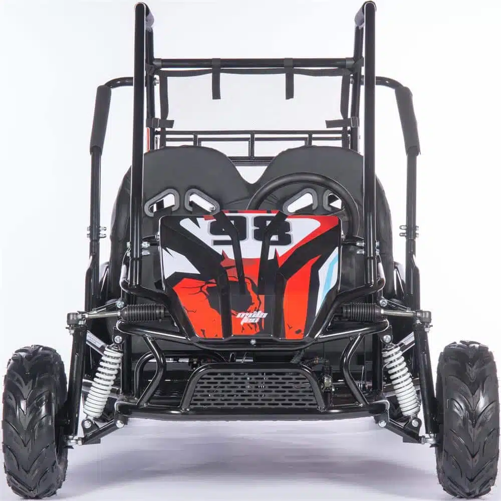 MotoTec Mud Monster XL 212cc 2 Seat Go Kart Full Suspension Red_8